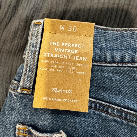 Madewell Denim - Madewell The Perfect Vintage Straight Jean - Blue